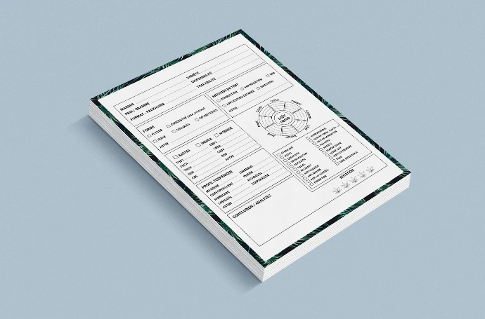 a paper with a diagram on it